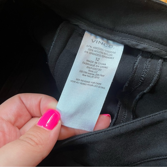 Vince black Mid Rise Skinny Pants Career Stretch size 12 - Picture 4 of 7